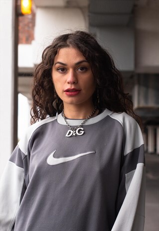 VINTAGE EARLY 00'S NIKE EMBROIDERED CENTRAL SWOOSH SWEATER