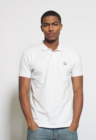VINTAGE MONCLER POLO SHIRT WHITE