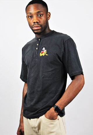 RETRO / 90'S / MICKY MOUSE / BLACK T-SHIRT