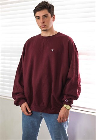 VINTAGE CHAMPION SWEATSHIRT JUMPER LOGO 90S XXL 21.4