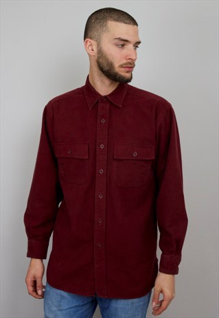 VINTAGE 90S MAROON SHIRT