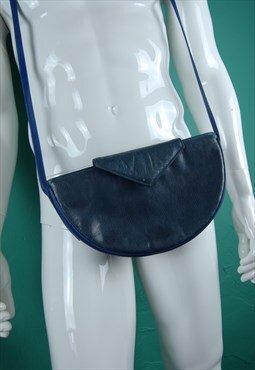 Vintage 90's semicircle festival small shoulder bag in navy