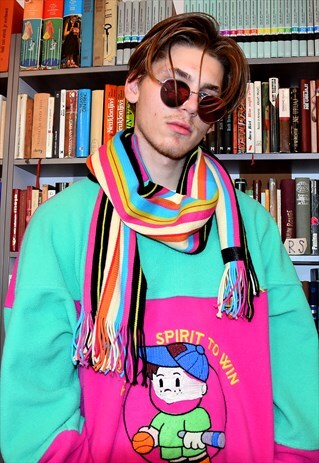 VINTAGE 90S RAINBOW RAVE SCARF UNISEX