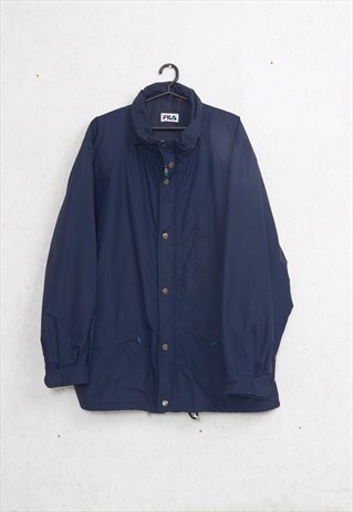 VINTAGE NAVY FILA WATERPROOF JACKET