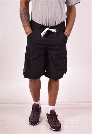 PUMA MENS VINTAGE SHORTS MEDIUM BLACK 90S