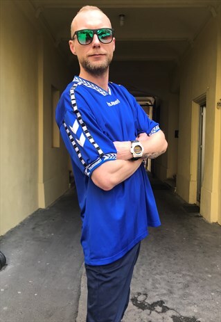 VINTAGE 90' OLDSCHOOL COOL HUMMEL BLUE UNISEX T-SHIRT
