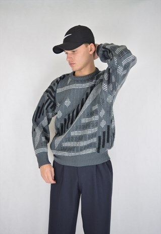 VINTAGE GREY GRAPHIC 80'S SWEATSHIRT