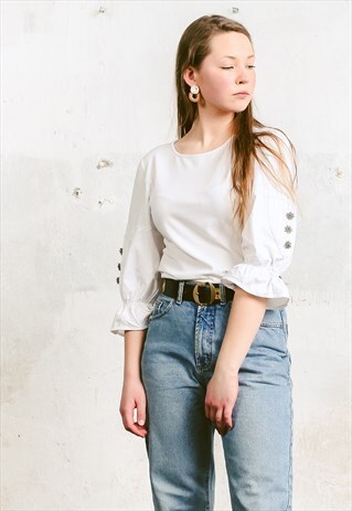 VINTAGE 80S TRACHTEN BLOUSE