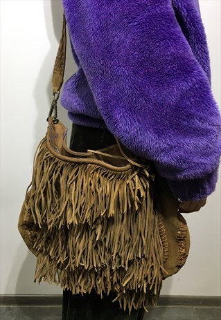 VINTAGE 80 UNIQUE BEAUTIFUL BROWN UNIQUE BAG