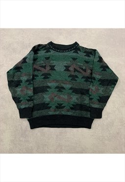 Vintage abstract knitted jumper Men's M