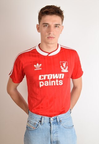RARE VINTAGE LIVERPOOL FC FOOTBALL SHIRT MADE IN UK 80'S