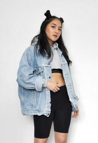 90S LEVIS DENIM FESTIVAL DISTRESSED OVERSIZED JACKET