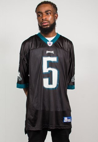 90'S VINTAGE REEBOK NFL PHILADELPHIA EAGLES BLACK JERSEY