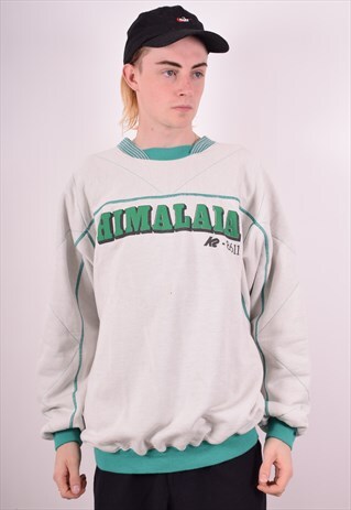 MENS VINTAGE SWEATSHIRT JUMPER XXL GREY 90S