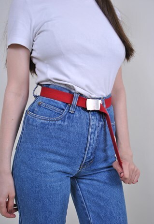 90S RED WORKER BELT, VINTAGE HERITAGE UNISEX ACCESSORIES