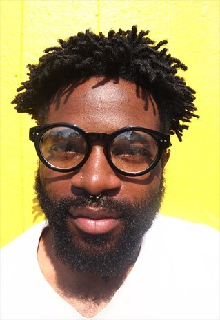 BLACK THICK FRAME CLEAR LENS GLASSES