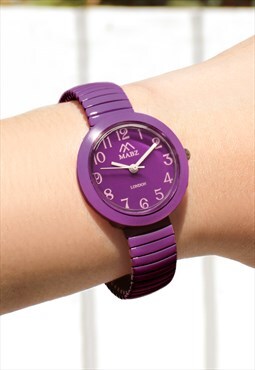 Ladies Mini Purple Watch on Expander Strap