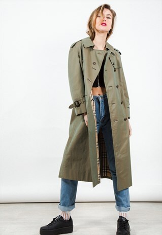 VINTAGE 80S ORIGINAL BURBERRY TRENCH / S4014