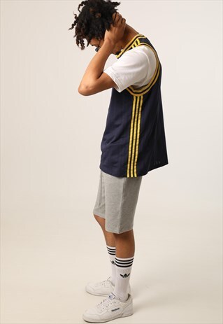 VINTAGE ADIDAS EMBROIDERED SPELL OUT BASKETBALL VEST