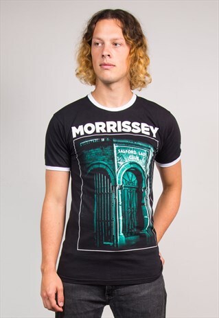 90'S VINTAGE BLACK MORRISEY RINGER T-SHIRT