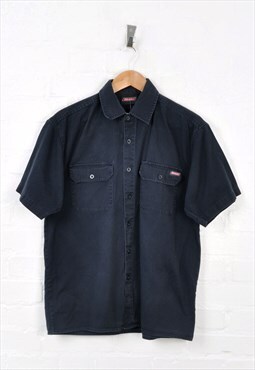 Vintage Dickies Shirt Navy Medium