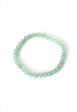 Marble Faux Pearl Bead Ball Chain Bracelet - Turquoise
