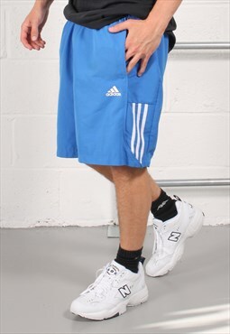 Vintage Adidas Shorts in Blue Lounge Gym Sportswear Large