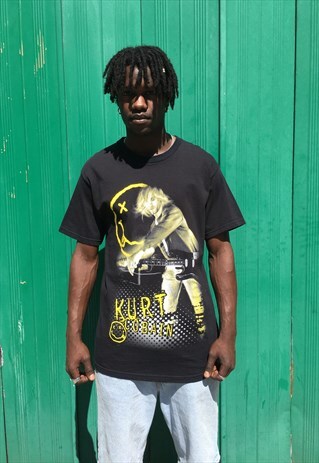 VINTAGE NIRVANA KURT COBAIN DOUBLE SIDE PRINTED T-SHIRT
