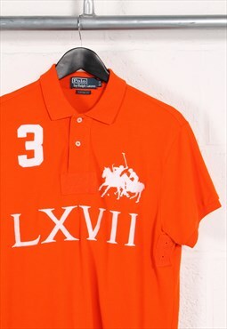 Vintage Polo Ralph Lauren Polo Shirt in Orange Medium