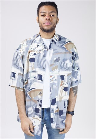 VINTAGE 90S ABSTRACT PATTERNED SHIRT