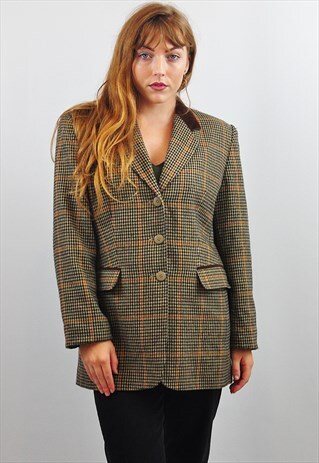 VINTAGE 90S BOYFRIEND WOOL BLAZER / JACKET