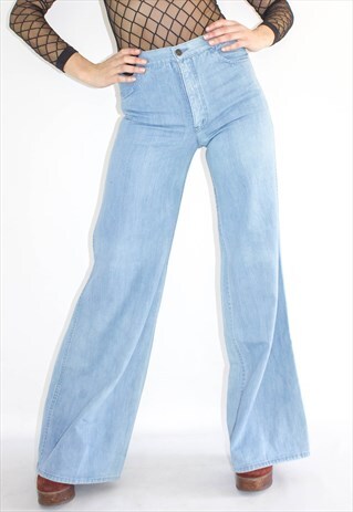 VINTAGE 70'S STONEWASH HIGH WAIST FLARES