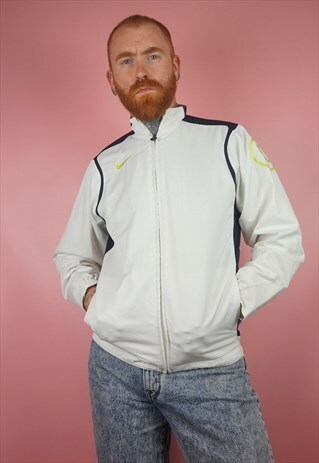 VINTAGE 1990S NIKE WHITE TRACK JACKET