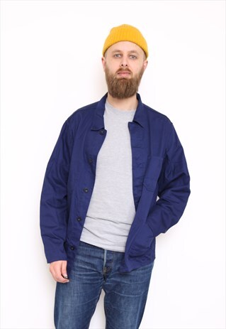VINTAGE BLUE WORK/CHORE JACKET COAT