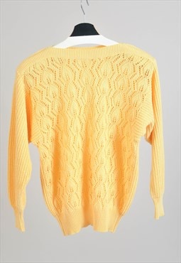 Vintage 80s jumper in yellow 
