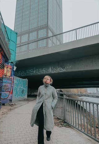 BERLIN - BLAU LEATHER COAT