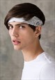 SET OF 3 COLOUR BANDANAS BLACK RED WHITE PAISLEY BANDANA