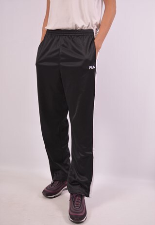 VINTAGE FILA TRACSUIT TROUSERS BLACK