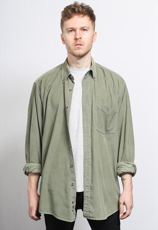 VINTAGE CORDUROY CORD SHIRT GREY