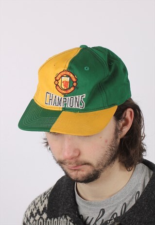 VINTAGE MANCHESTER UNITED CHAMPION BASEBALL CAP HAT