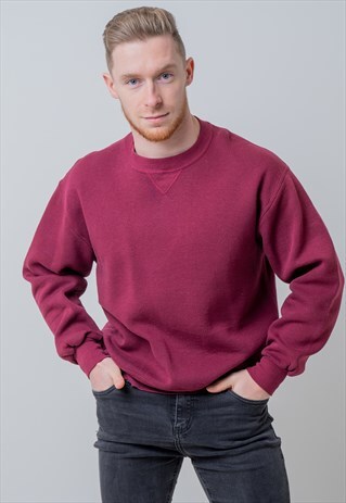 VINTAGE SIMPLE SWEATSHIRT RED LARGE