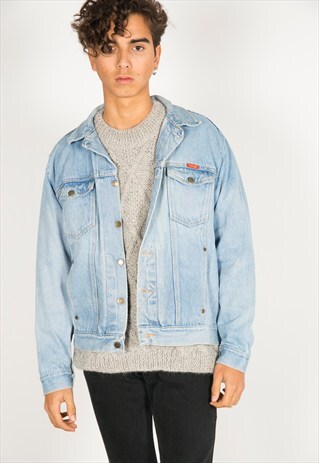 LAST UNIT SALE / VINTAGE 80S WRANGLER PATCHED DENIM JACKET
