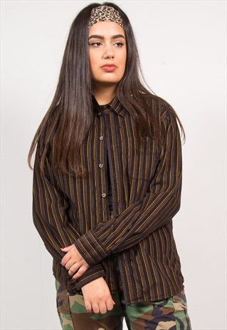 VINTAGE 90'S STRIPED CORD SHIRT
