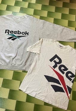 Two Vintage 90s Reebok Sweatshirt & Vintage Reebok T-Shirt