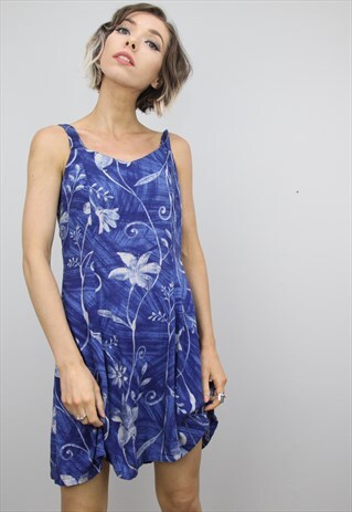 VINTAGE 90S SUMMER FLORAL PATTERNED DRESS