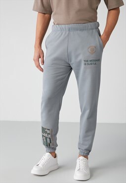 GRIMELANGE Teo Regular Relaxed Gray Sweatpants 