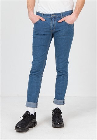 VINTAGE BLUE CHEAP MONDAY SKINNY FIT DENIM JEANS