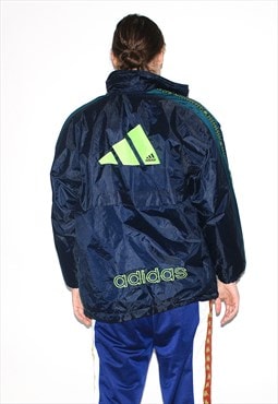Vintage 90s warm track jacket in blue / green