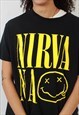 VINTAGE NIRVANA BLACK GRAPHIC T SHIRT