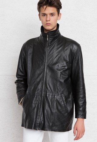 VINTAGE BLACK CABRINI LEATHER JACKET